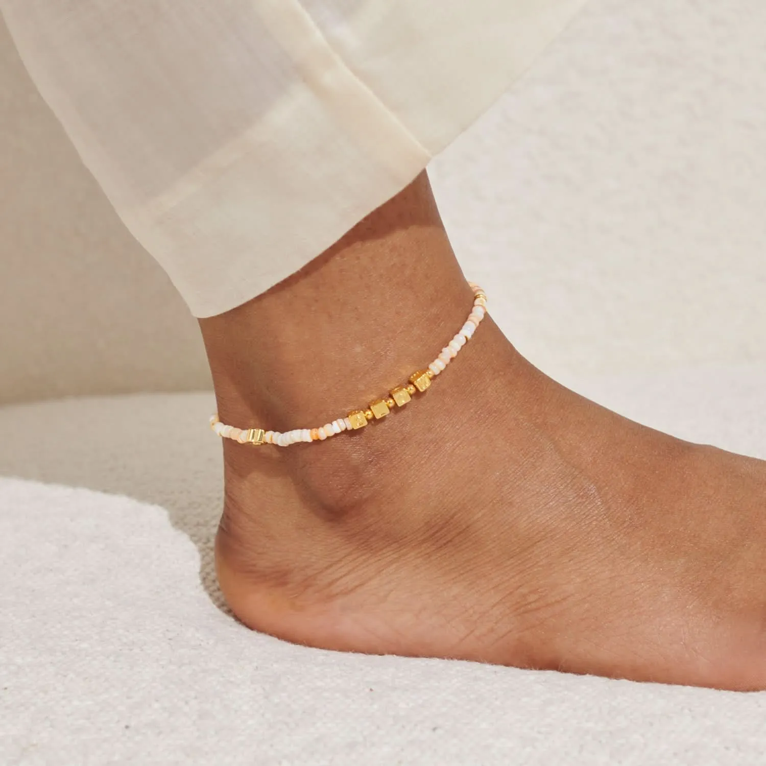 Happy Little Moments Let Your Soul Glow Gold Plated Anklet 8240