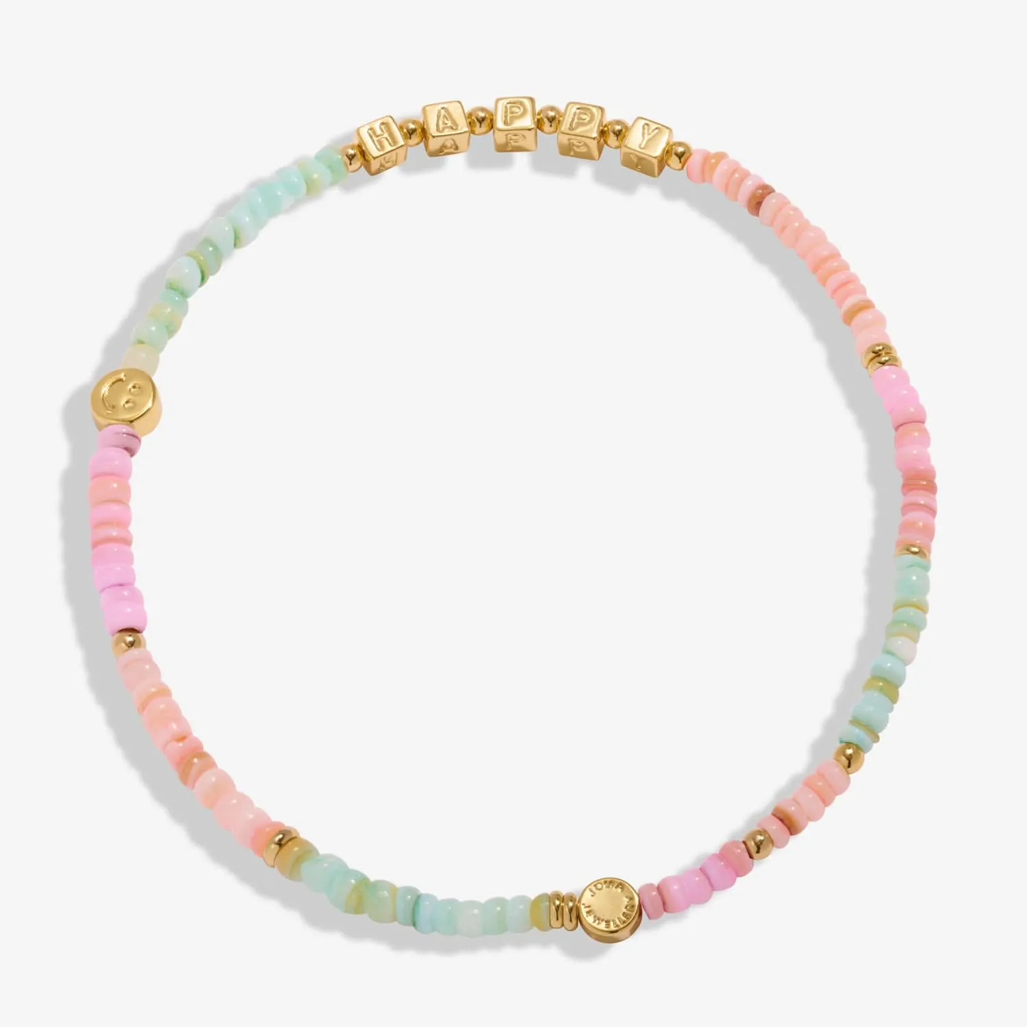 Happy Little Moments Live Happy Gold Plated Anklet 8236