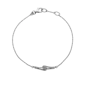 Hot Diamond Flow 9ct White Gold Diamond Bracelet