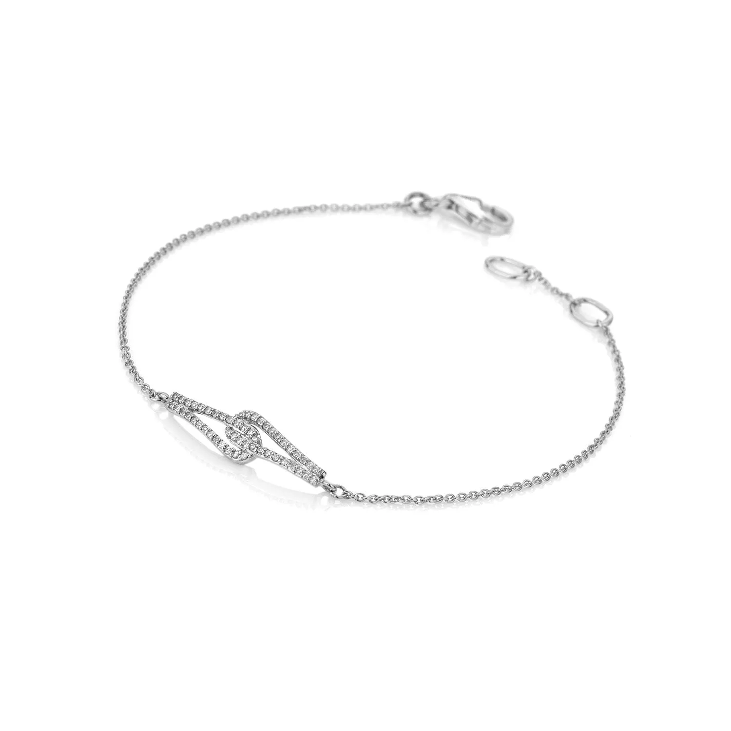 Hot Diamond Flow 9ct White Gold Diamond Bracelet