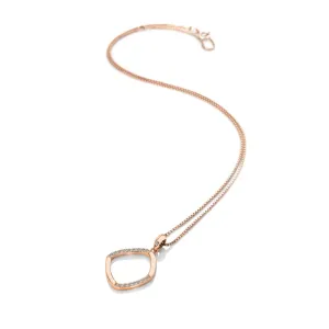 Hot Diamonds Behold Rose Gold Plated Sterling Silver White Topaz Large Pendant