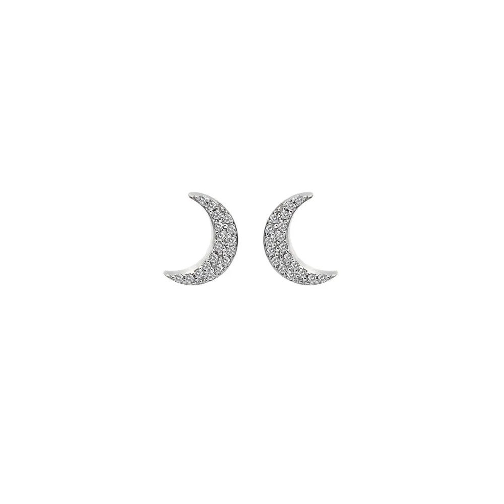 Hot Diamonds Bliss Sterling Silver Striking Crescent Earrings