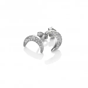 Hot Diamonds Bliss Sterling Silver Striking Crescent Earrings