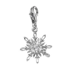 Hot Diamonds Charm Winter Wonderland Snowflake Silver D
