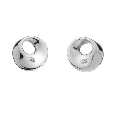 Hot Diamonds Earrings Entwine Circle Silver
