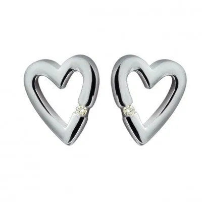 Hot Diamonds Earrings Just Add Love Head Over Heels Silver