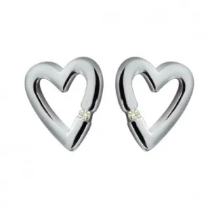Hot Diamonds Earrings Just Add Love Head Over Heels Silver
