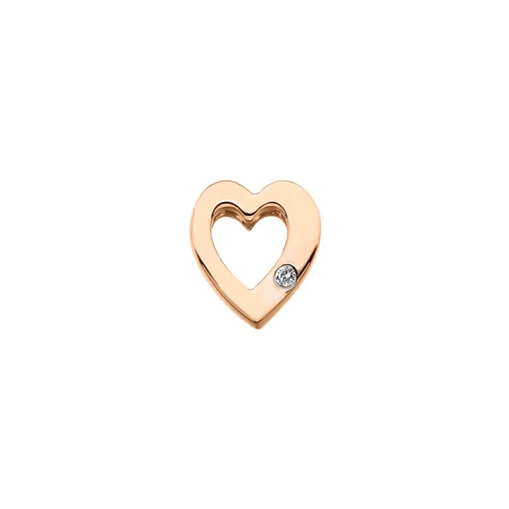 Hot Diamonds Icon Storyteller Rose Gold Plate Open Heart Pendant Charm
