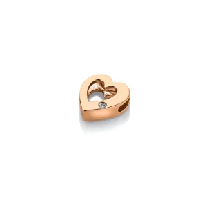 Hot Diamonds Icon Storyteller Rose Gold Plate Open Heart Pendant Charm