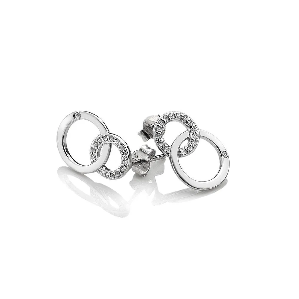 Hot Diamonds Interlocking Sterling Silver Earrings D