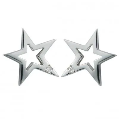 Hot Diamonds Just Add Love Distinctive Sterling Silver Earrings