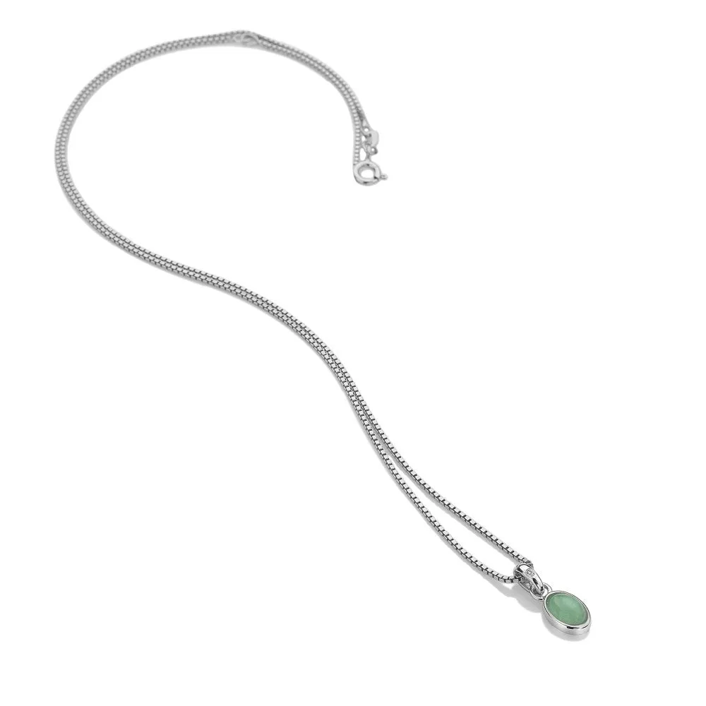 Hot Diamonds March Birthstone Sterling Silver Aventurine Necklace D