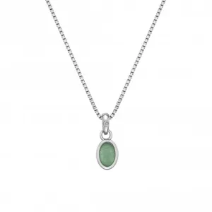 Hot Diamonds March Birthstone Sterling Silver Aventurine Necklace D