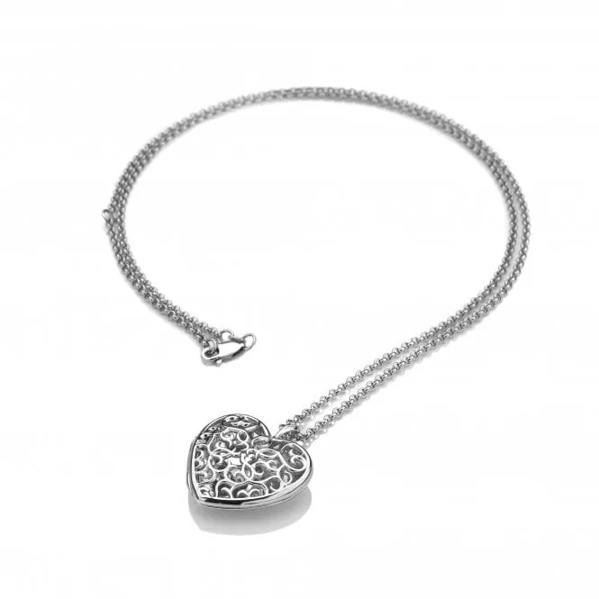 Hot Diamonds Memories Large Sterling Silver Embracing Heart Locket