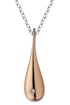 Hot Diamonds Mirage Rose Gold Plated Long Drop Necklace