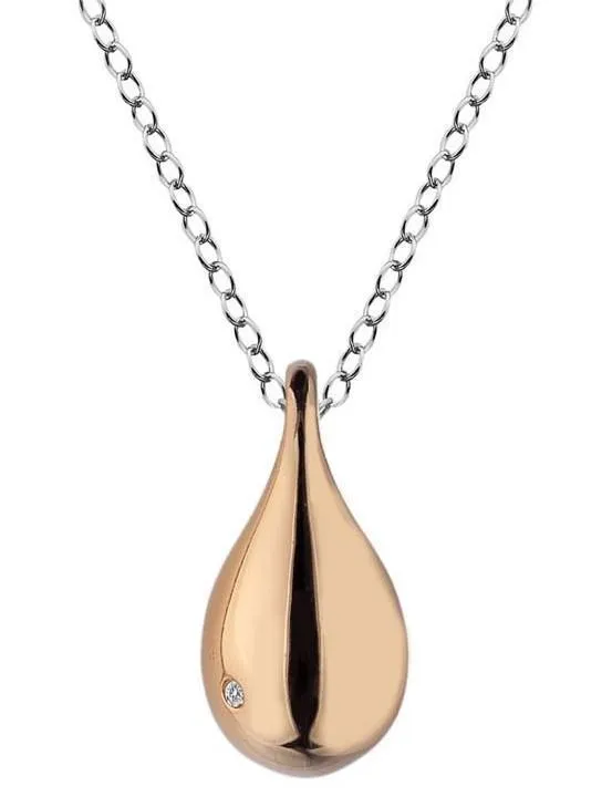 Hot Diamonds Mirage Rose Gold Plated Short Drop Necklace D