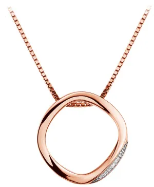 Hot Diamonds Necklaces Simply Sparkle Open Circle Rose Gold