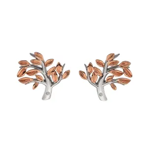 Hot Diamonds Passionate Sterling Silver Rose Gold Plated Earrings D