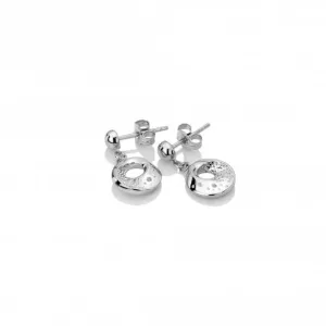 Hot Diamonds Quest Circle Sterling Silver Drop Earrings