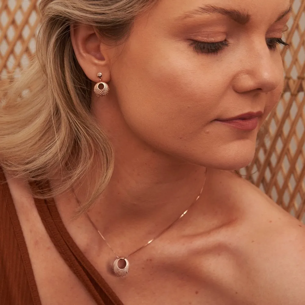 Hot Diamonds Quest Rose Gold Plated Filigree Circle Earrings D