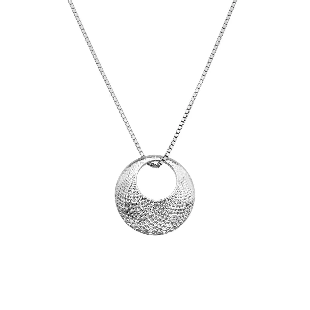 Hot Diamonds Quest Sterling Silver Filigree Circle Pendant D
