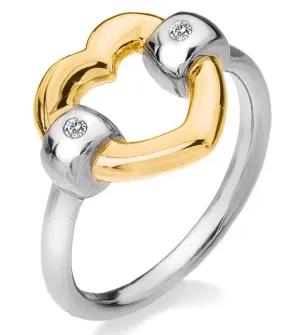 Hot Diamonds Ring Just Add Love Bonded Heart Yellow Gold