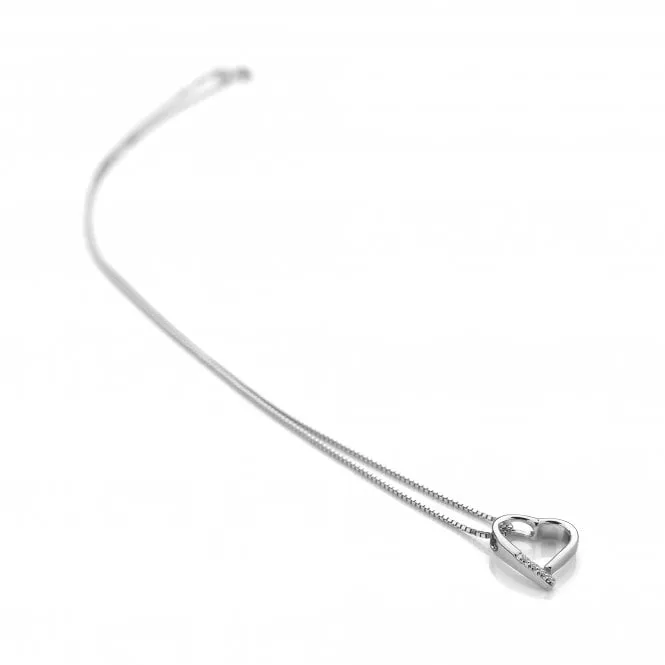 Hot Diamonds Romantic Sterling Silver Heart Necklace