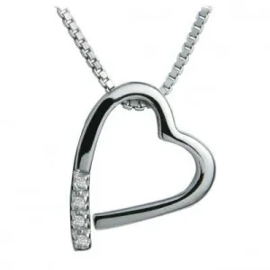 Hot Diamonds Romantic Sterling Silver Heart Necklace