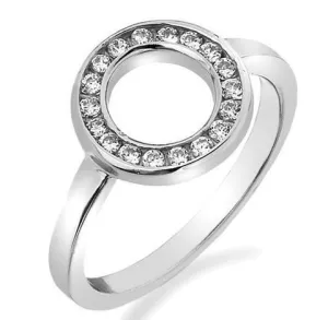 Hot Diamonds Saturno Sterling Silver Cubic Zirconia Ring