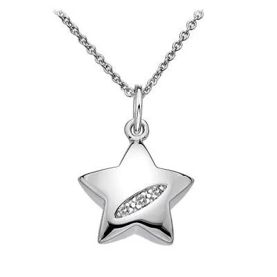 Hot Diamonds Shooting Stars Sterling Silver Necklace