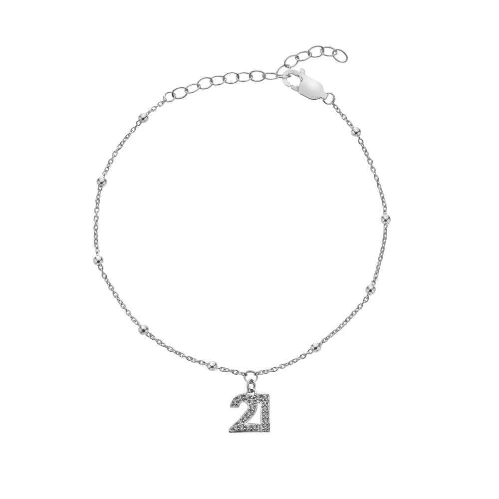 Hot Diamonds Silver Whisper Sterling Silver & Cubic Zirconia 21st Birthday Bracelet