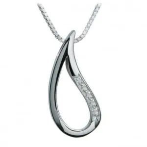 Hot Diamonds Simply Sparkle Sterling Silver Glitter Necklace