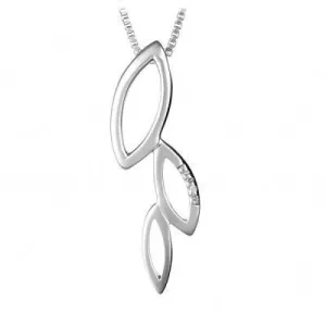 Hot Diamonds Simply Sparkle Sterling Silver Multi Leaf Necklace