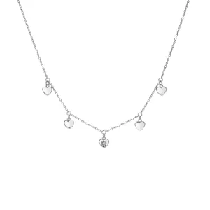 Hot Diamonds Sterling Silver Heart Choker Necklace D