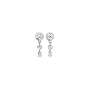 Hot Diamonds Sterling Silver White Topaz Tender Waterfall Earrings