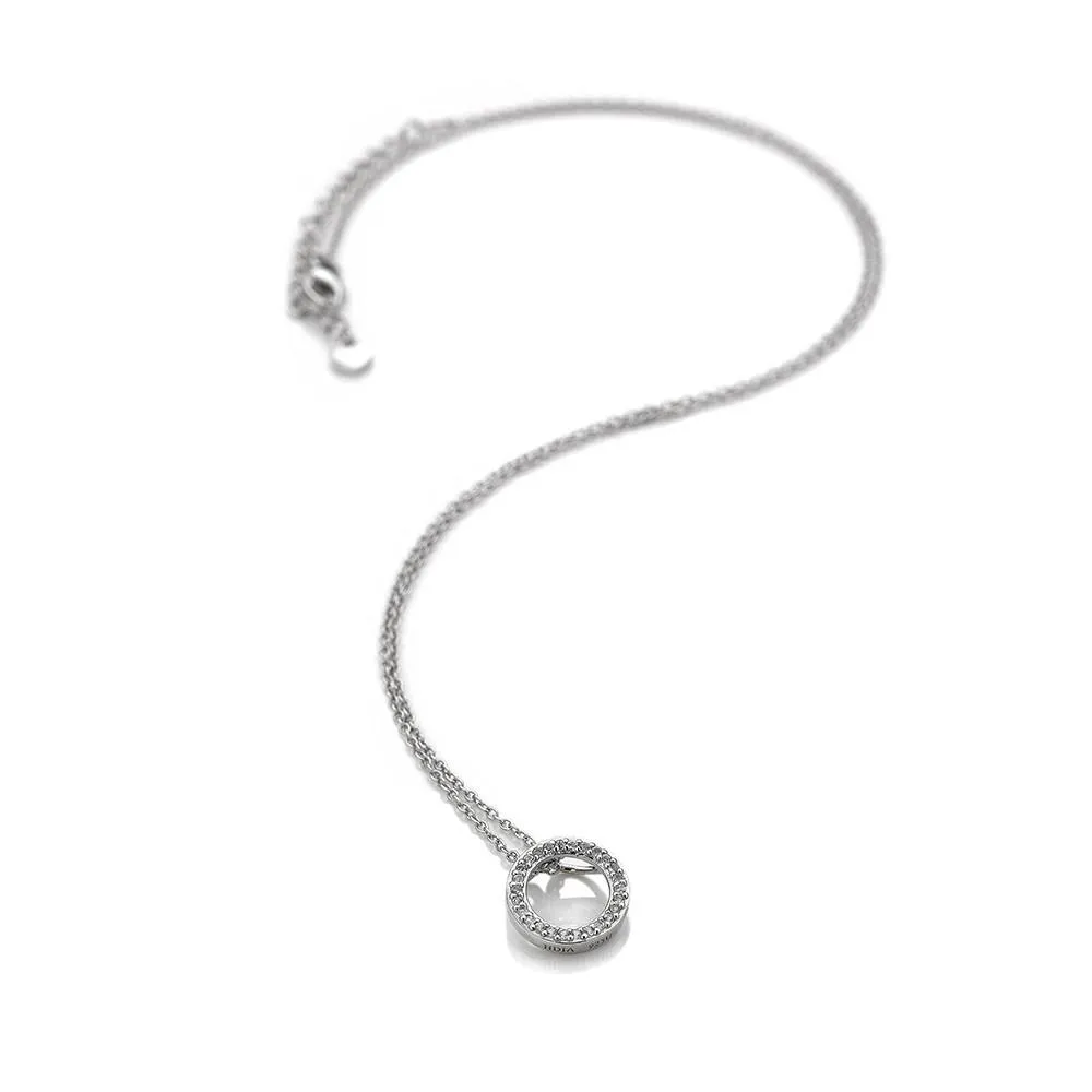 Hot Diamonds Striking Circle Sterling Silver Necklace
