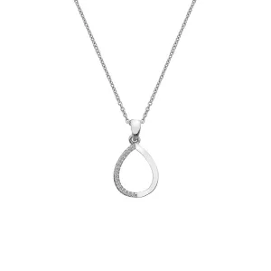 Hot Diamonds Teardrop 9ct White Gold Pendant