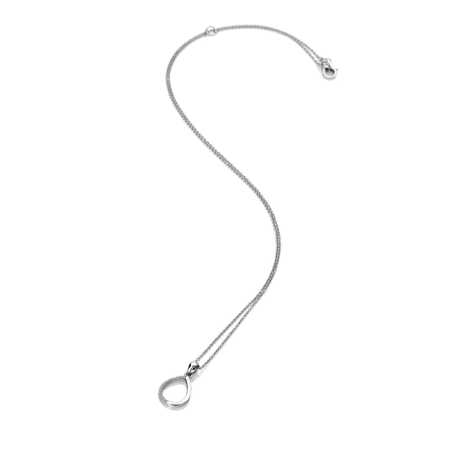Hot Diamonds Teardrop 9ct White Gold Pendant