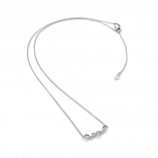 Hot Diamonds Tender Sterling Silver White Topaz Necklace