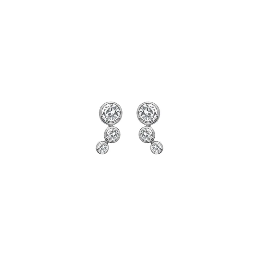 Hot Diamonds Tender Sterling Silver White Topaz Stud Earrings