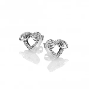 Hot Diamonds Togetherness Sterling Silver Open Heart Earrings
