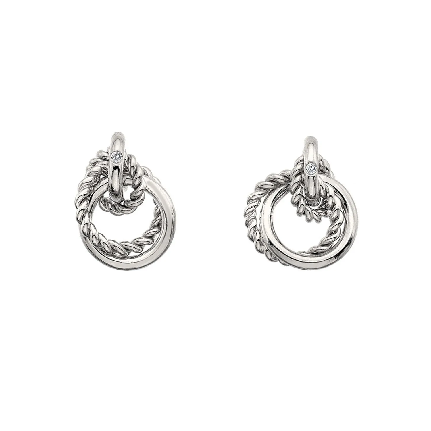 Hot Diamonds Unity Sterling Silver Diamond Circle Earrings