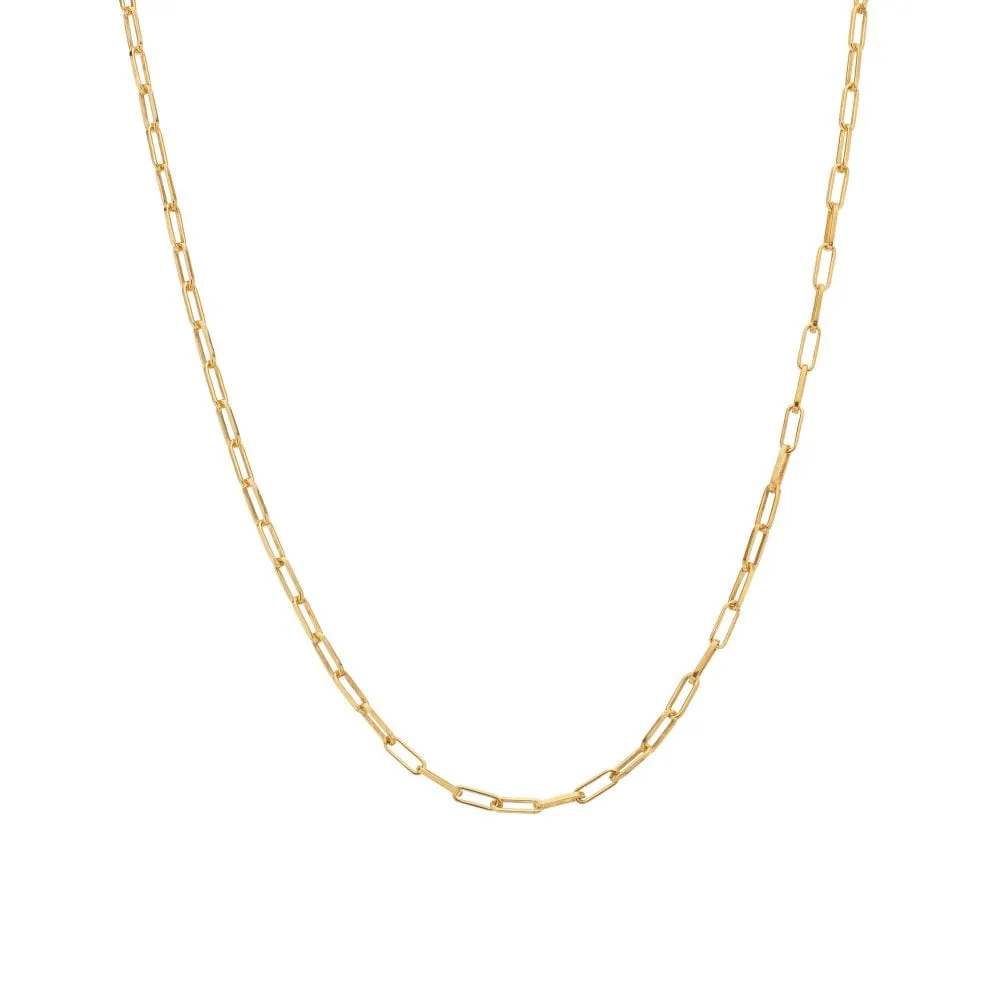 Hot Diamonds x Jac Jossa Embrace Gold Plated Sterling Silver Small Paperclip Chain 40-45cm