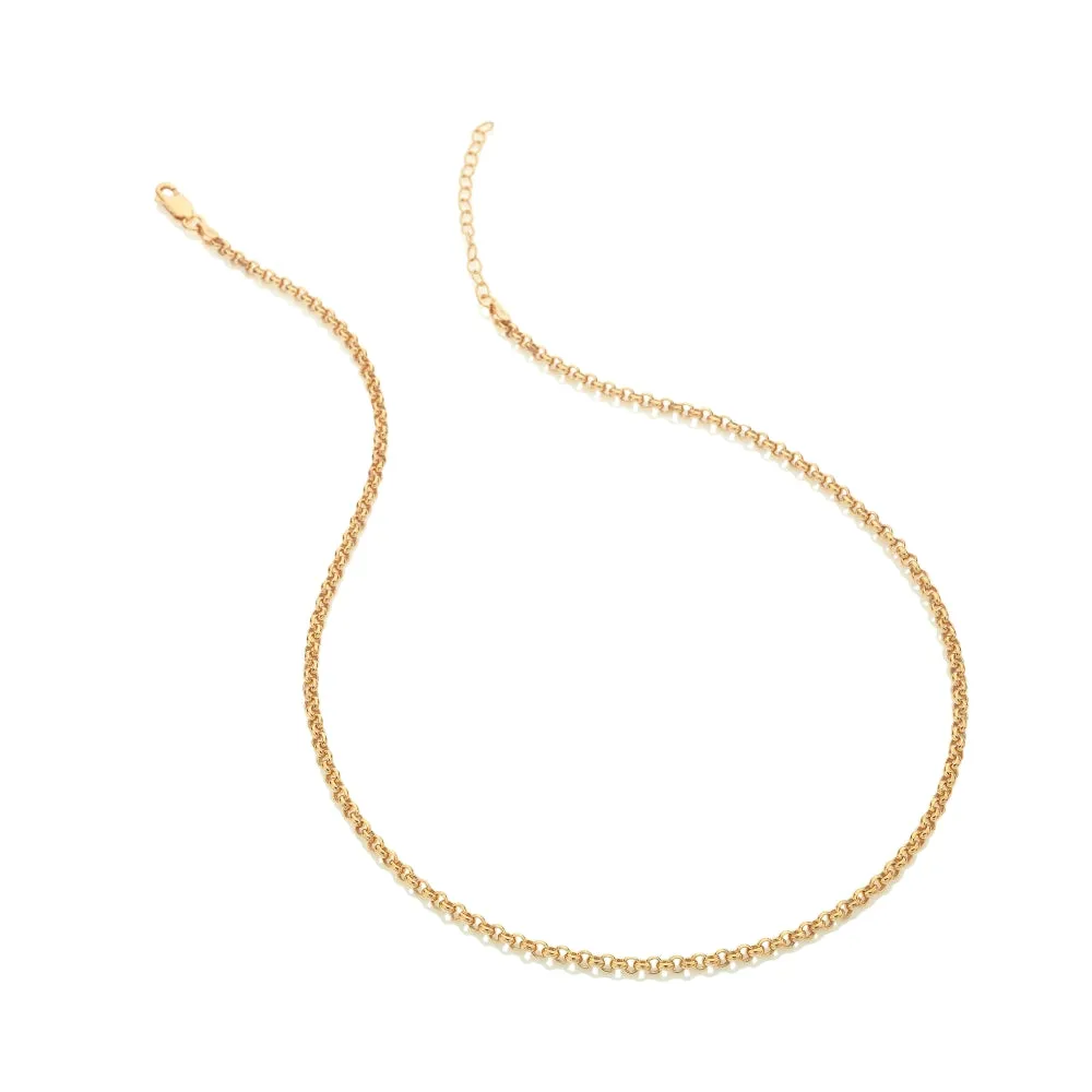 Hot Diamonds x Jac Jossa Embrace Gold Plated Sterling Silver Statement Belcher Chain Necklace 40 - 45cm