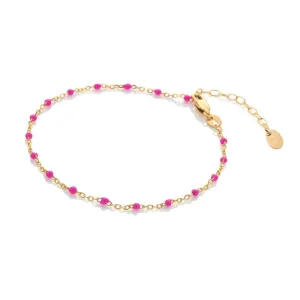 Hot Diamonds x Jac Jossa Gold Plated Sterling Silver Ocean Pink Bracelet