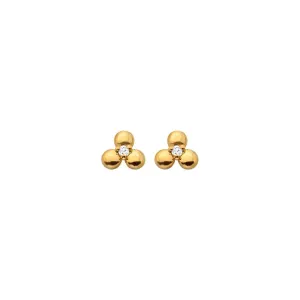 Hot Diamonds x Jac Jossa Gold Plated Sterling Silver Petal Stud Earrings