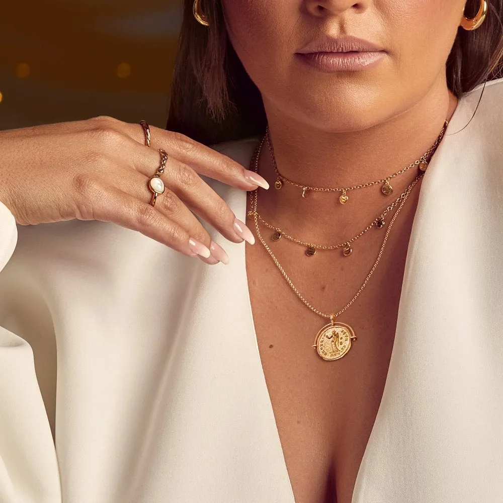 Hot Diamonds x Jac Jossa Gold Plated Sterling Silver Venus Arc Necklace D