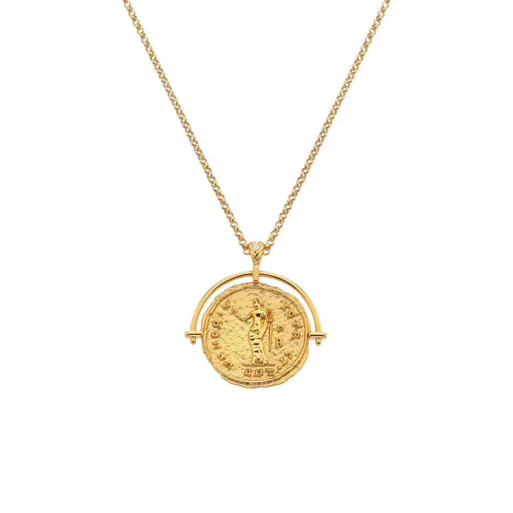 Hot Diamonds x Jac Jossa Gold Plated Sterling Silver Venus Arc Necklace D