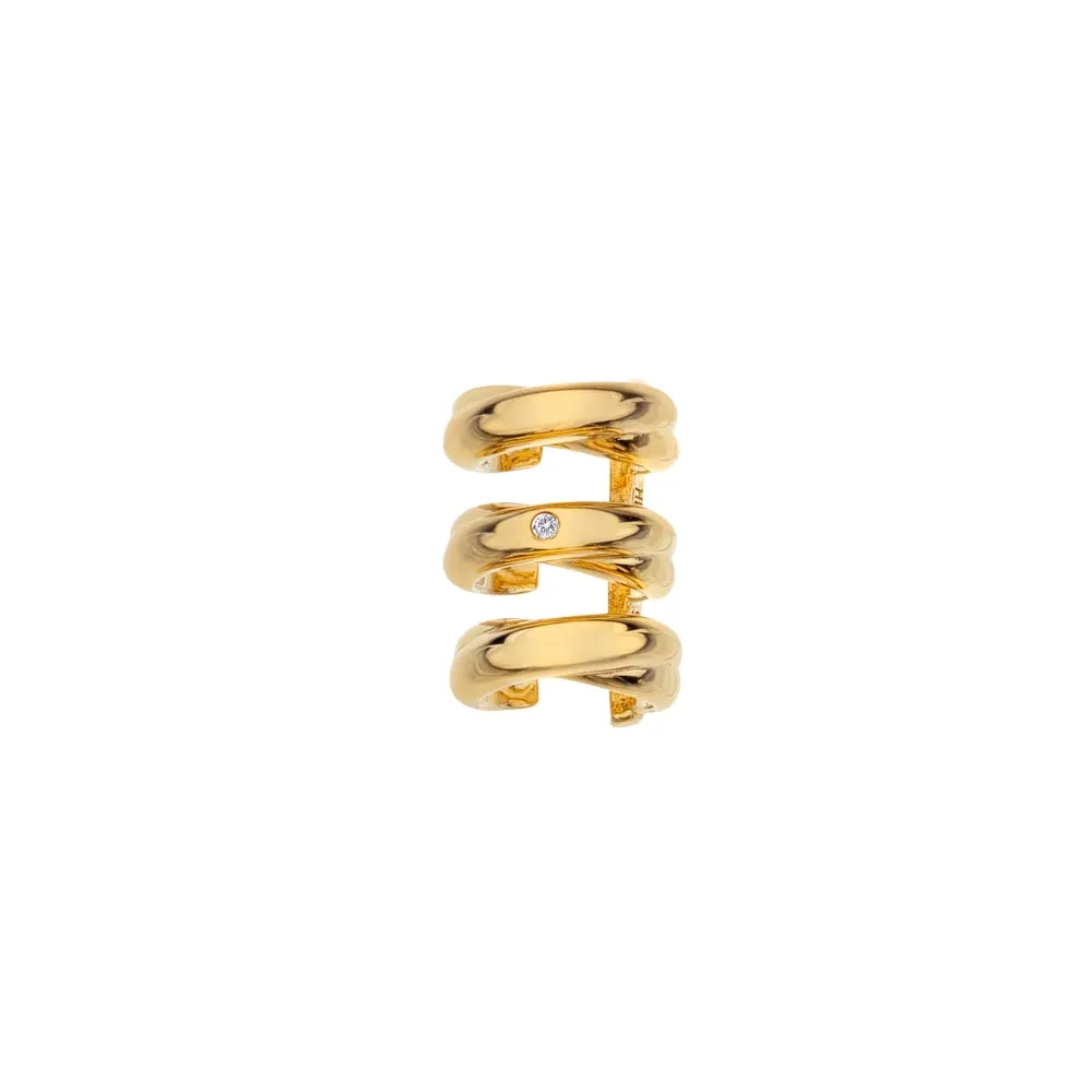 Hot Diamonds x Jac Jossa Soul Entwine Gold Plated Sterling Silver Triple Ear Cuff