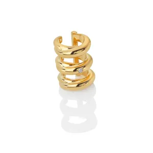 Hot Diamonds x Jac Jossa Soul Entwine Gold Plated Sterling Silver Triple Ear Cuff